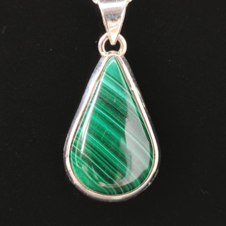 Pendentif Malachite & argent 925 