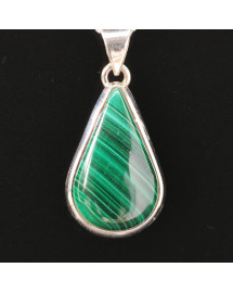 Pendentif Malachite & argent 925 