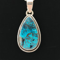 Shattuckite - Pendentif Serti Argent