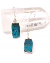 Shattuckite - Boucles d'Oreilles Argent