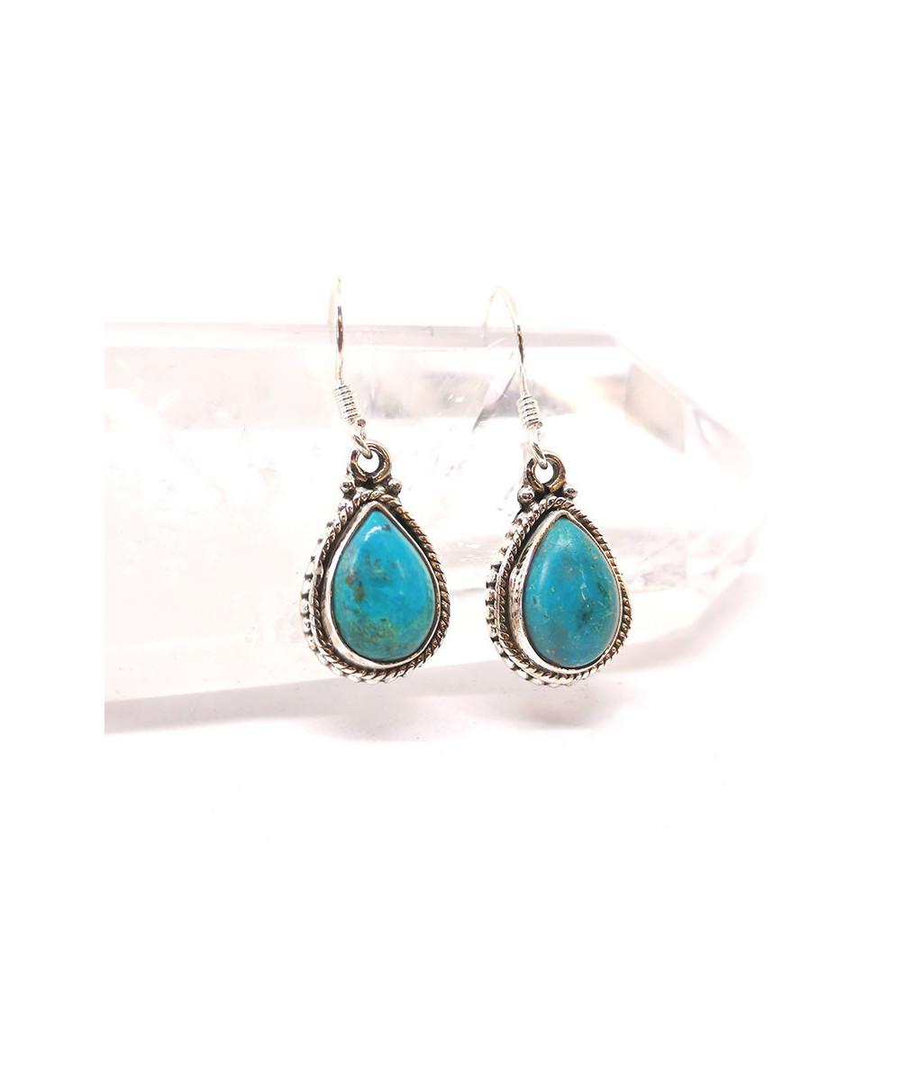 Chrysocolle - Boucles d'Oreilles Argent