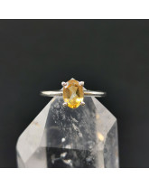 Citrine Naturelle AAA+ - Bague Sertie Argent