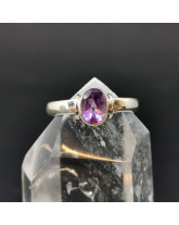 Améthyste EXTRA  - Bague Serti Argent