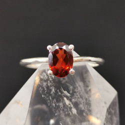 Grenat pyrope (rouge) - Bague Argent