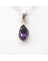 Améthyste EXTRA  - Pendentif Serti Argent