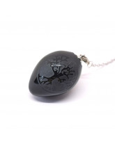 Obsidienne Noire & Arbre de Vie - Pendule Oeuf