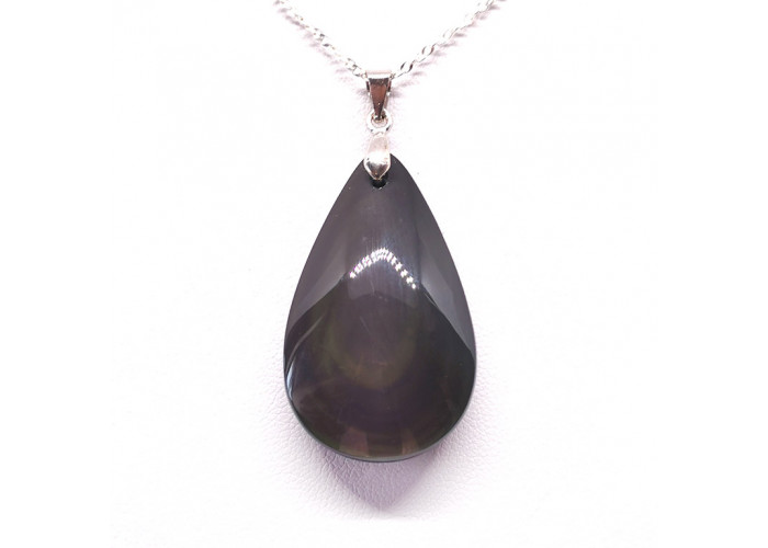 Obsidienne Oeil Celeste (Arc en ciel) - Pendentif Goutte