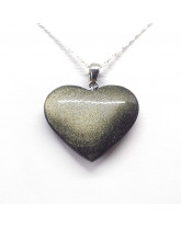 Obsidienne dorée - Pendentif Coeur