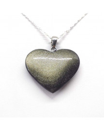 Obsidienne dorée - Pendentif Coeur