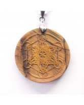 Oeil de tigre & Métatron - Pendentif bélière