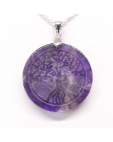 Améthyste & Arbre de Vie - Pendentif bélière