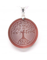 Cornaline & Arbre de Vie - Pendentif Bélière