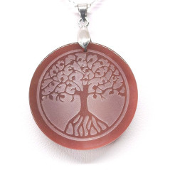 Cornaline & Arbre de Vie - Pendentif Bélière