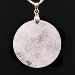 Cristal de roche & Métatron - Pendentif Bélière