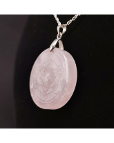 Quartz rose & Métatron - Pendentif Bélière