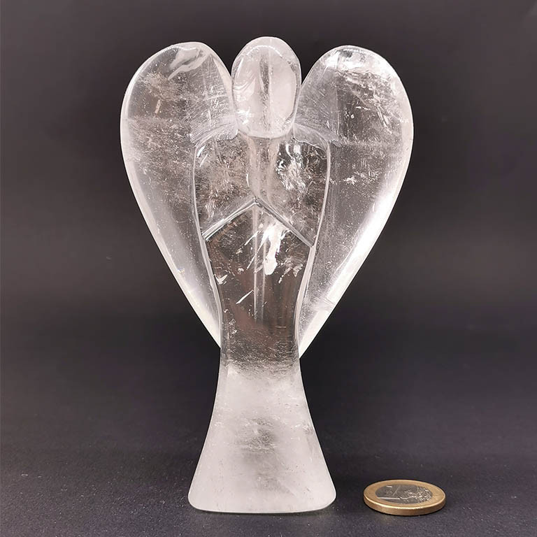 Pierre de Soleil Cristal Ange Main Sculpté Reiki Thérapeutique Guérison 