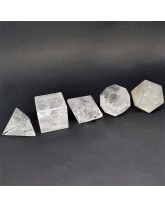 Set des 5 solides de Platon - Cristal de roche