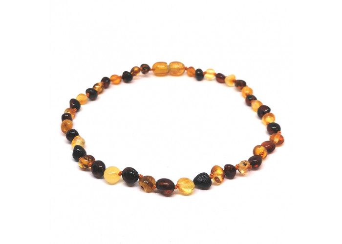 Ambre véritable Extra AAA - Collier Bébé / Enfant - Longueur 33cm - Pierres roulées env 6 à 9mm