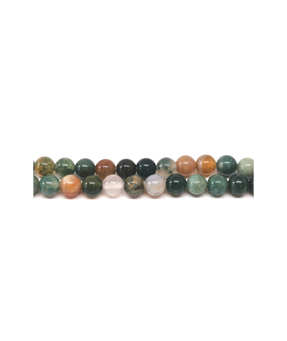 Agate Indienne - Fil de Perles