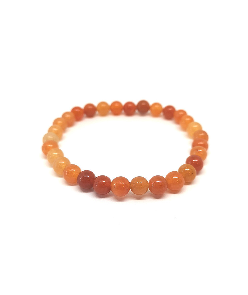 Aventurine orange - Bracelet Boules 8 mm