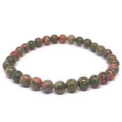 Bracelet boule 6mm - Unakite 