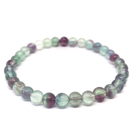 Bracelet boule 6mm - Fluorite