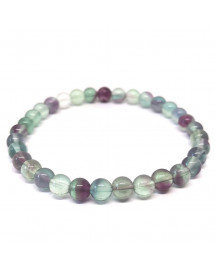 Bracelet boule 6mm - Fluorite