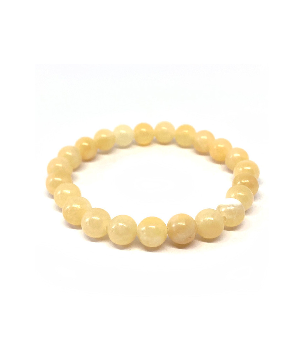 Bracelet boule 8mm - Calcite orange