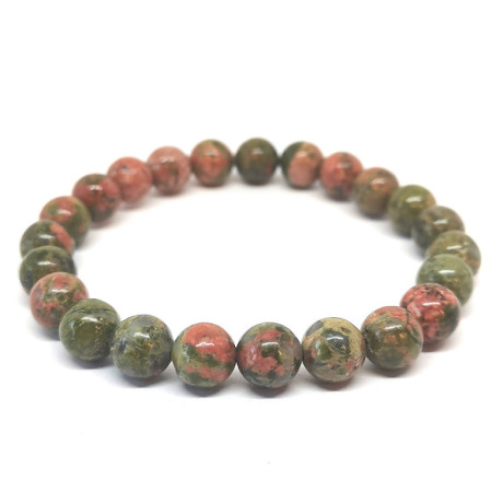 Image d'un bracelet boules en unakite