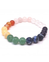Bracelet boule 8mm - 7 chakras