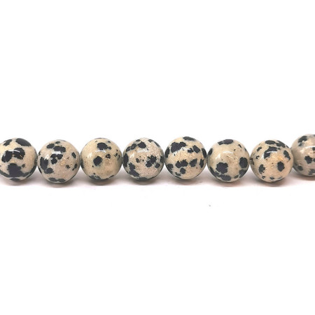 Jaspe dalmatien - Fil de Perles