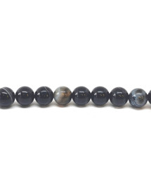 Agate Noire - Fil de Perles