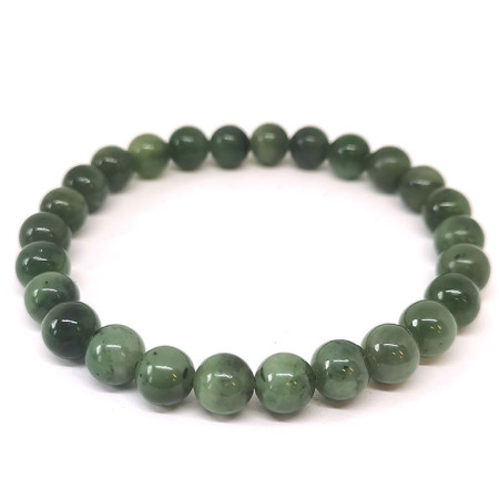 Jade Nephrite - Bracelet Boules 6mm