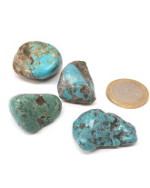 Turquoise naturelle de Chine - Pierres roulées non stabilisées