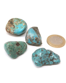 Turquoise naturelle de Chine - Pierres roulées non stabilisées
