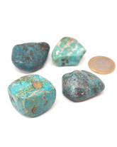 Turquoise naturelle de Chine - Pierres roulées non stabilisées