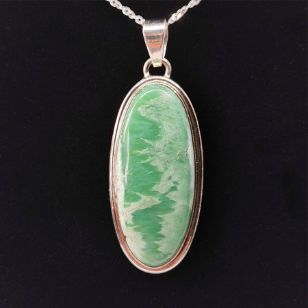 Variscite - Pendentif Serti Argent