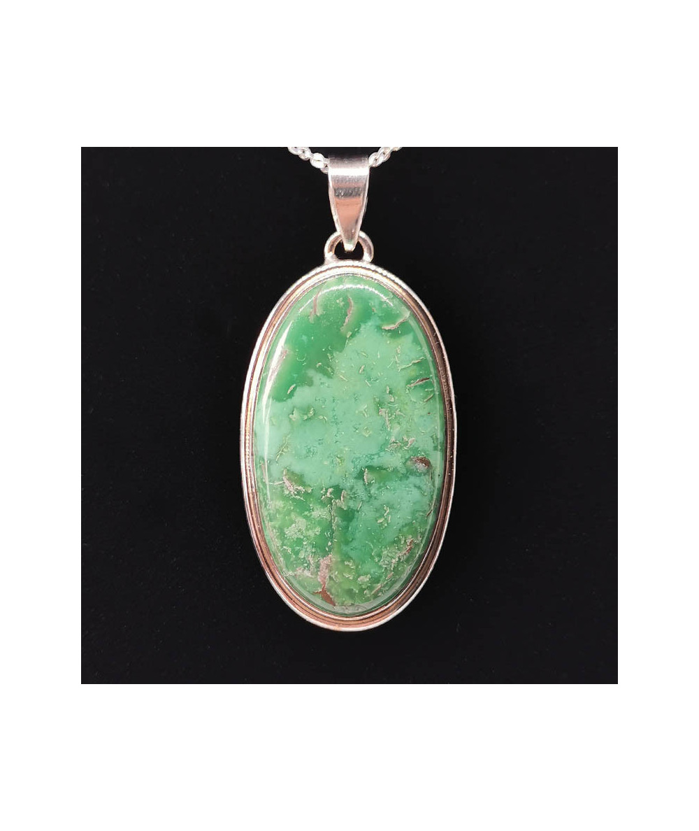 Variscite - Pendentif Serti Argent