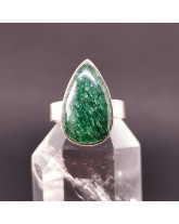 Aventurine verte - Bague Sertie Argent