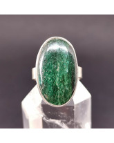 Aventurine verte - Bague Sertie Argent