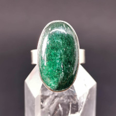 Aventurine verte - Bague Sertie Argent