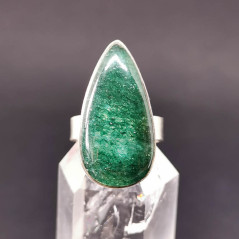 Aventurine verte - Bague Sertie Argent