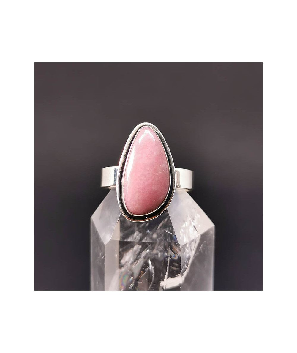 Thulite - Bague Sertie Argent