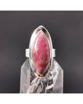 Thulite - Bague Sertie Argent