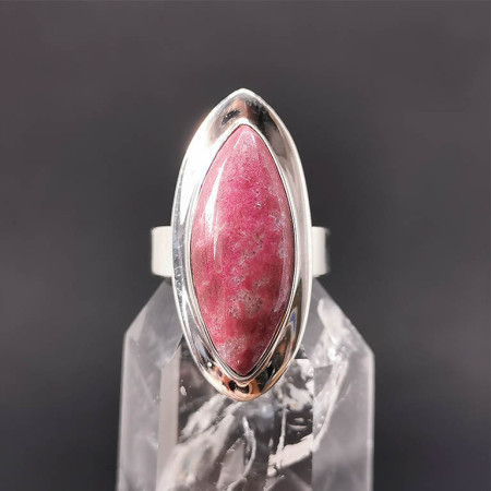 Thulite - Bague Sertie Argent