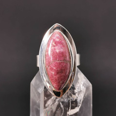 Thulite - Bague Sertie Argent