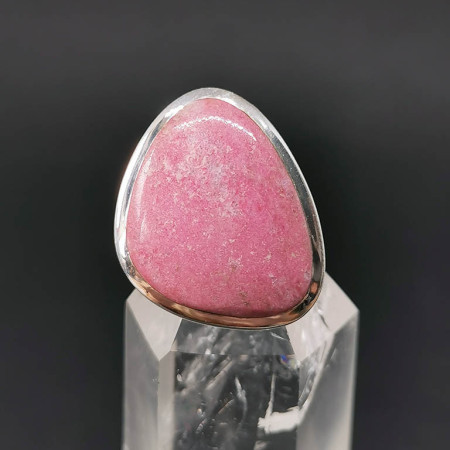 Thulite - Bague Sertie Argent