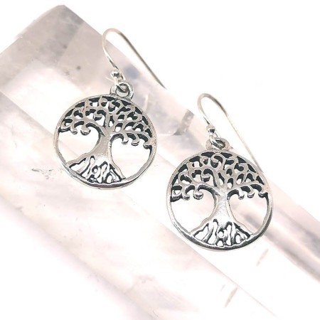 Arbre de vie - Boucle d'Oreilles en Argent