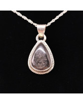 Obsidienne argentée - Pendentif Serti Argent