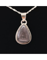 Obsidienne argentée - Pendentif Serti Argent